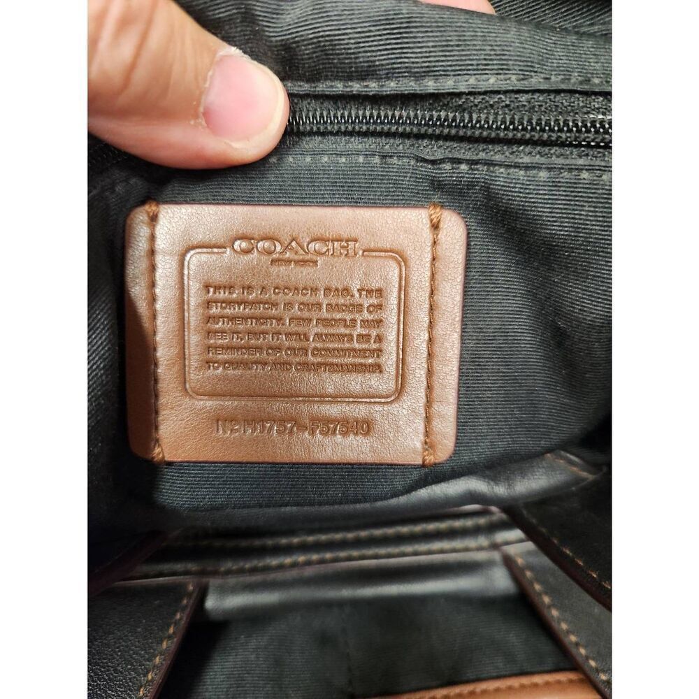 Coach Legacy Jacquard Lexy Black Canvas 3 Compartments Shoulder Bag - Picture 8 of 10